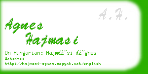 agnes hajmasi business card